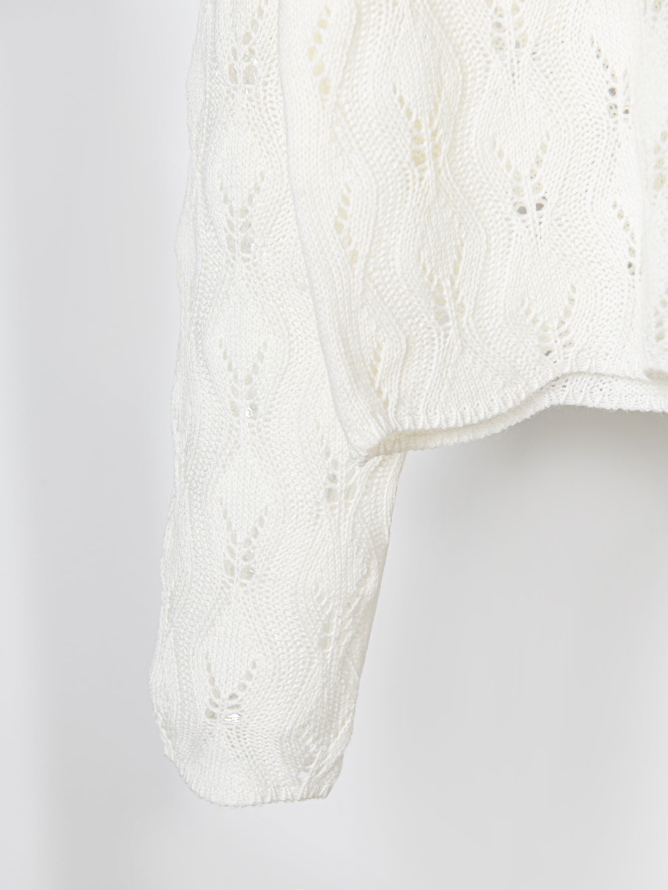 Women Round Neck Long Sleeve Hollow Out Knitted Top Sweater Sai Feel