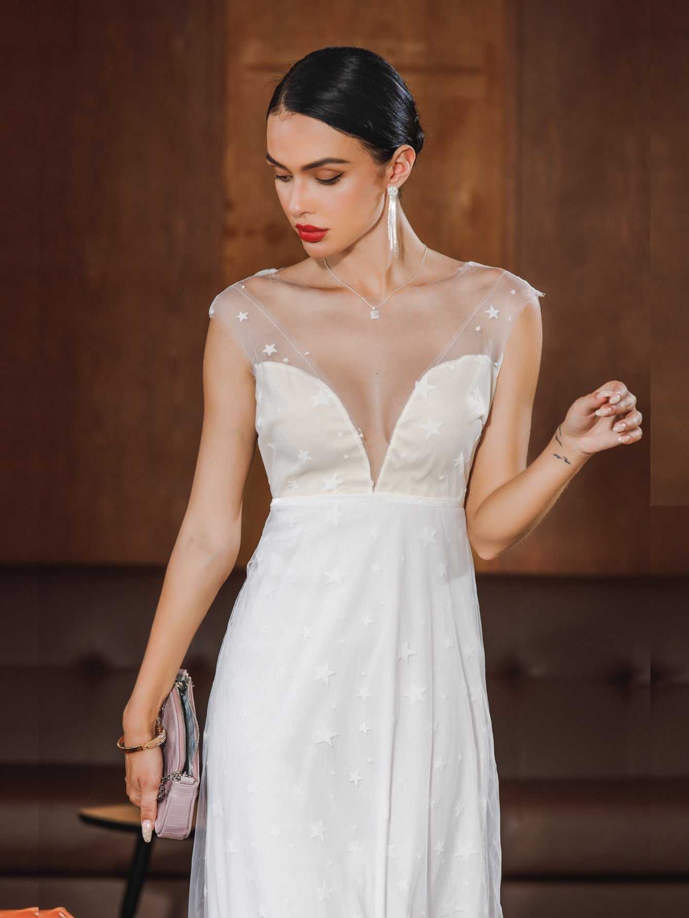 Women Sexy Party Evening Annual Wedding Dress Gown Sai Feel