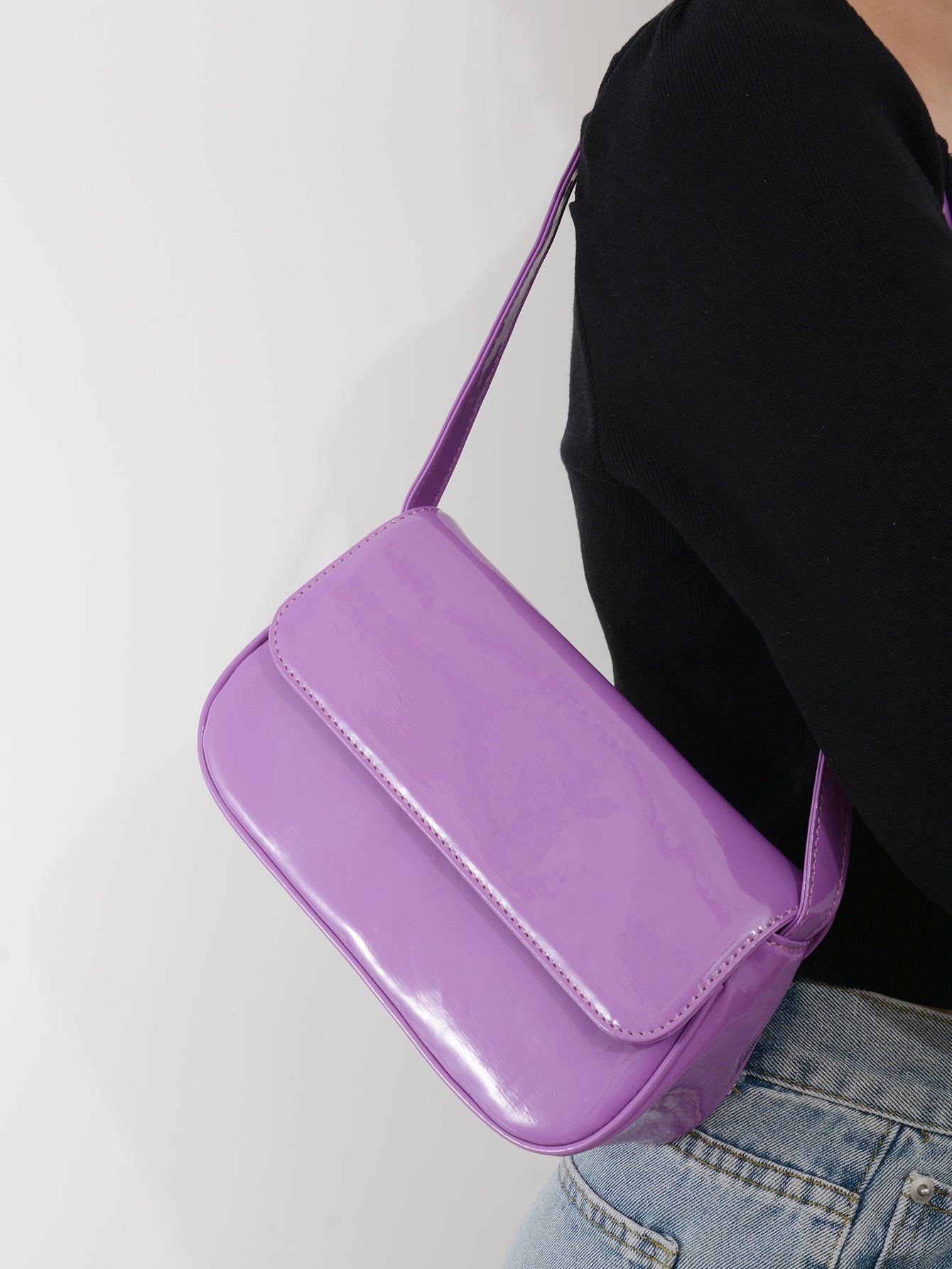 Women Shoulder Bags Female Leather Solid Color  Handbag Sai Feel