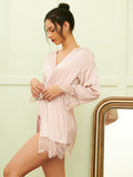 Women  Sleepwear Soft Satin Casual Pajama Sets Sai Feel