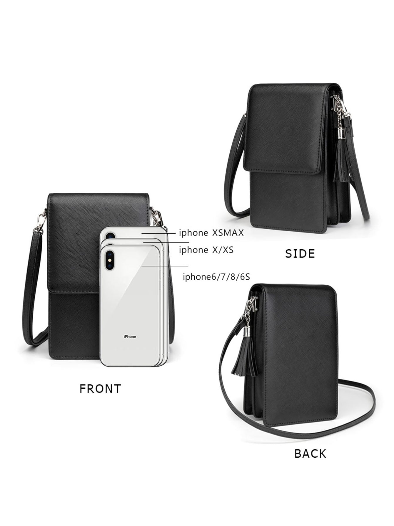 Women Small Crossbody Cell Phone Purse Mini Messenger Shoulder Handbag Wallet with Credit Card Slots Sai Feel