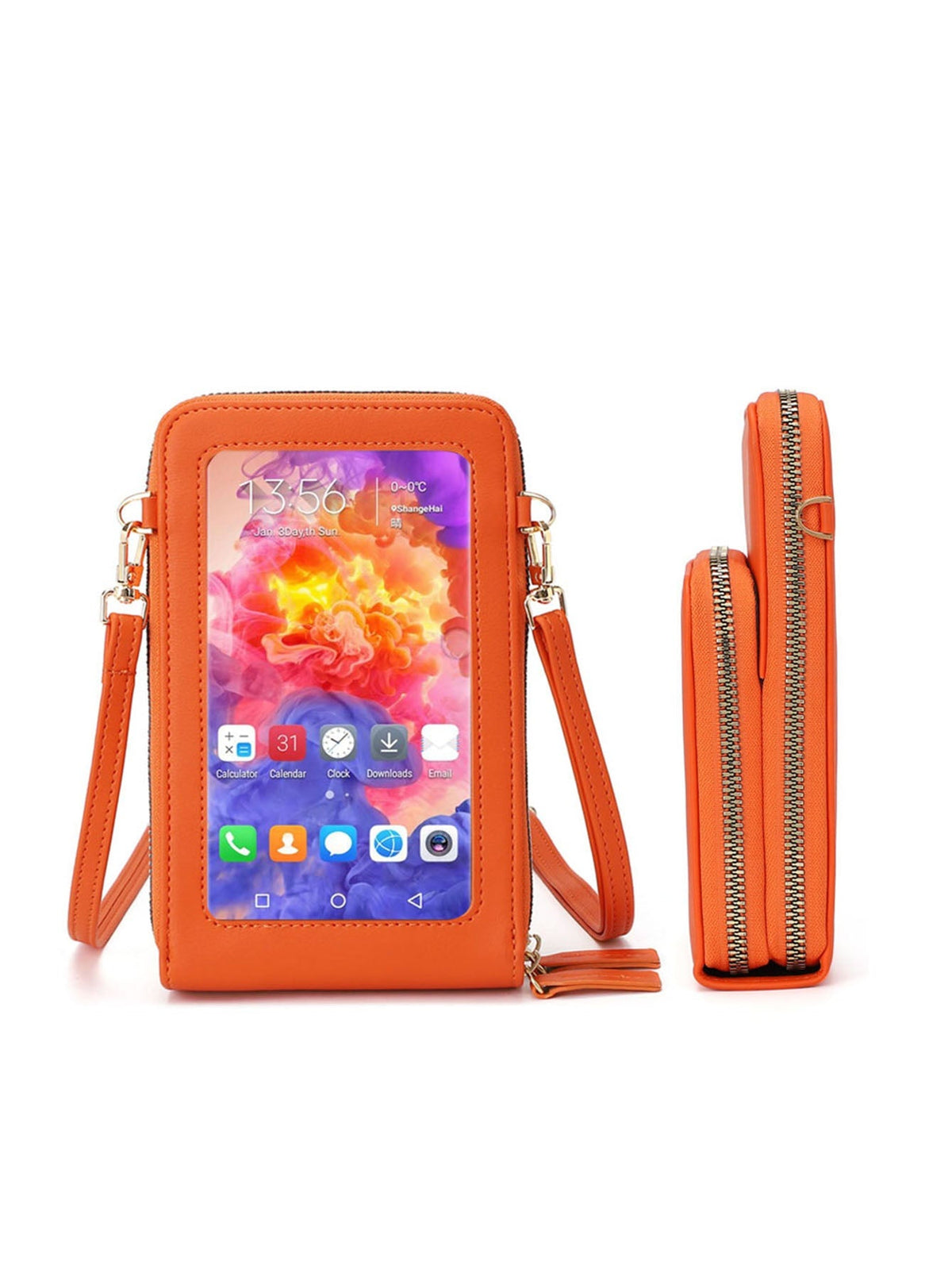 Women Small Leather Shoulder Bag, Crossbody Bag CellPhone Wallet Purse Lightweight Crossbody Handbags Sai Feel