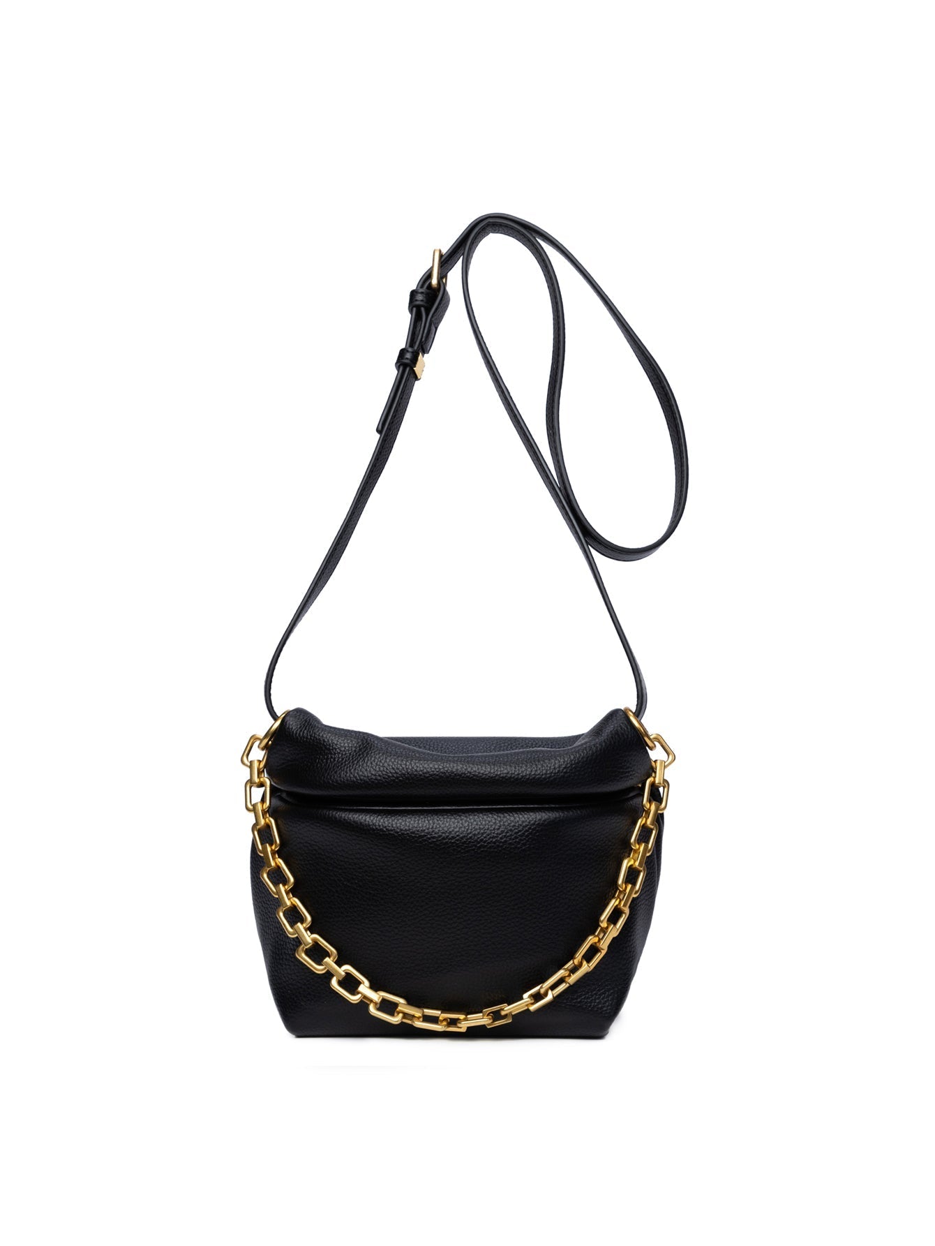Women Small Quilted PU Leather Shoulder Bags Soft Crossbody Handbag Lightweight Clutch Purse with Gold Chain Strap Sai Feel