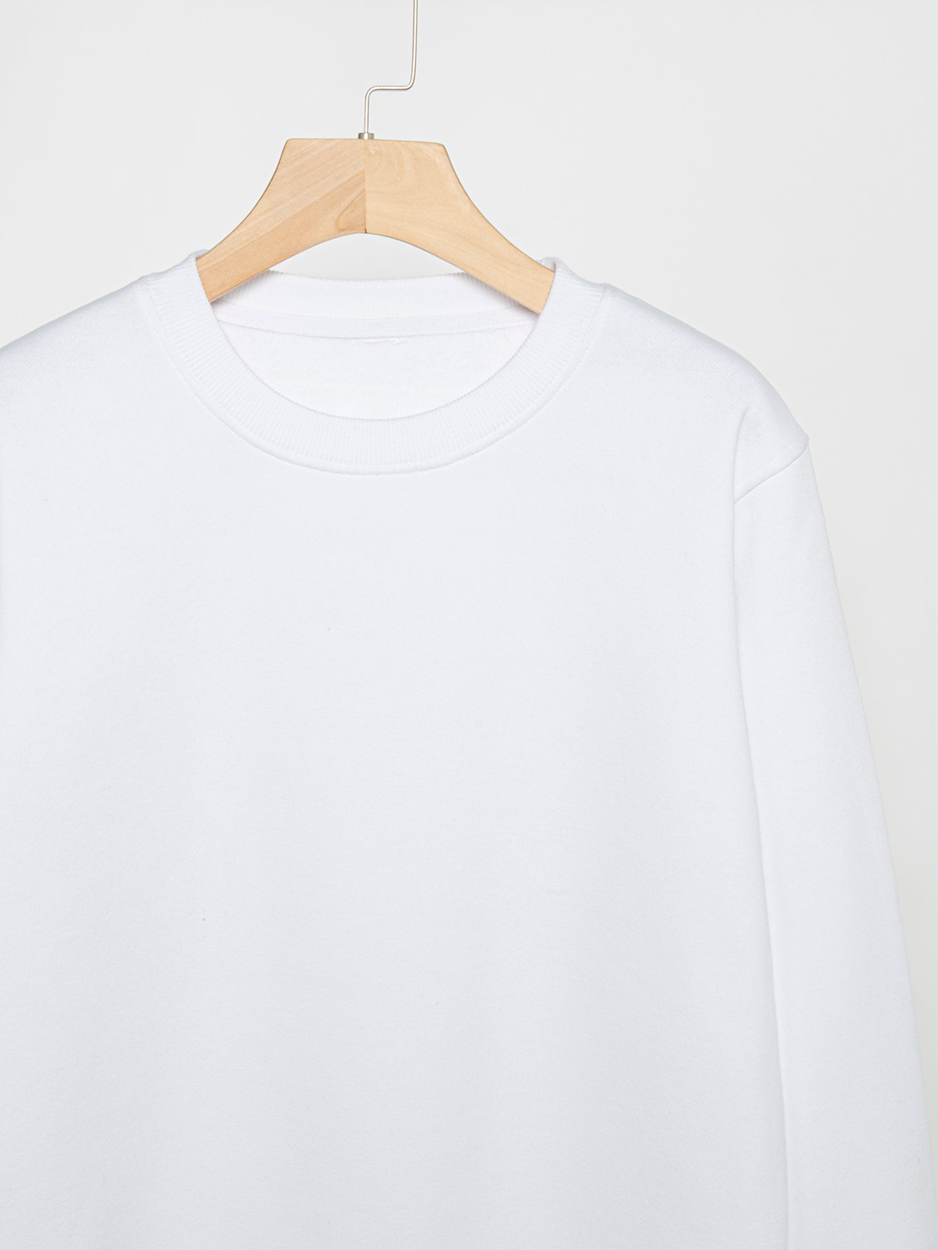 Women Solid Color Oversized Fleece Sweatshirts Sai Feel