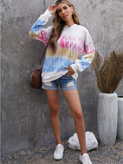 Women Tie Dye Colorful Hoodie pullover Sai Feel
