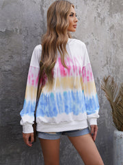Women Tie Dye Colorful Hoodie pullover Sai Feel