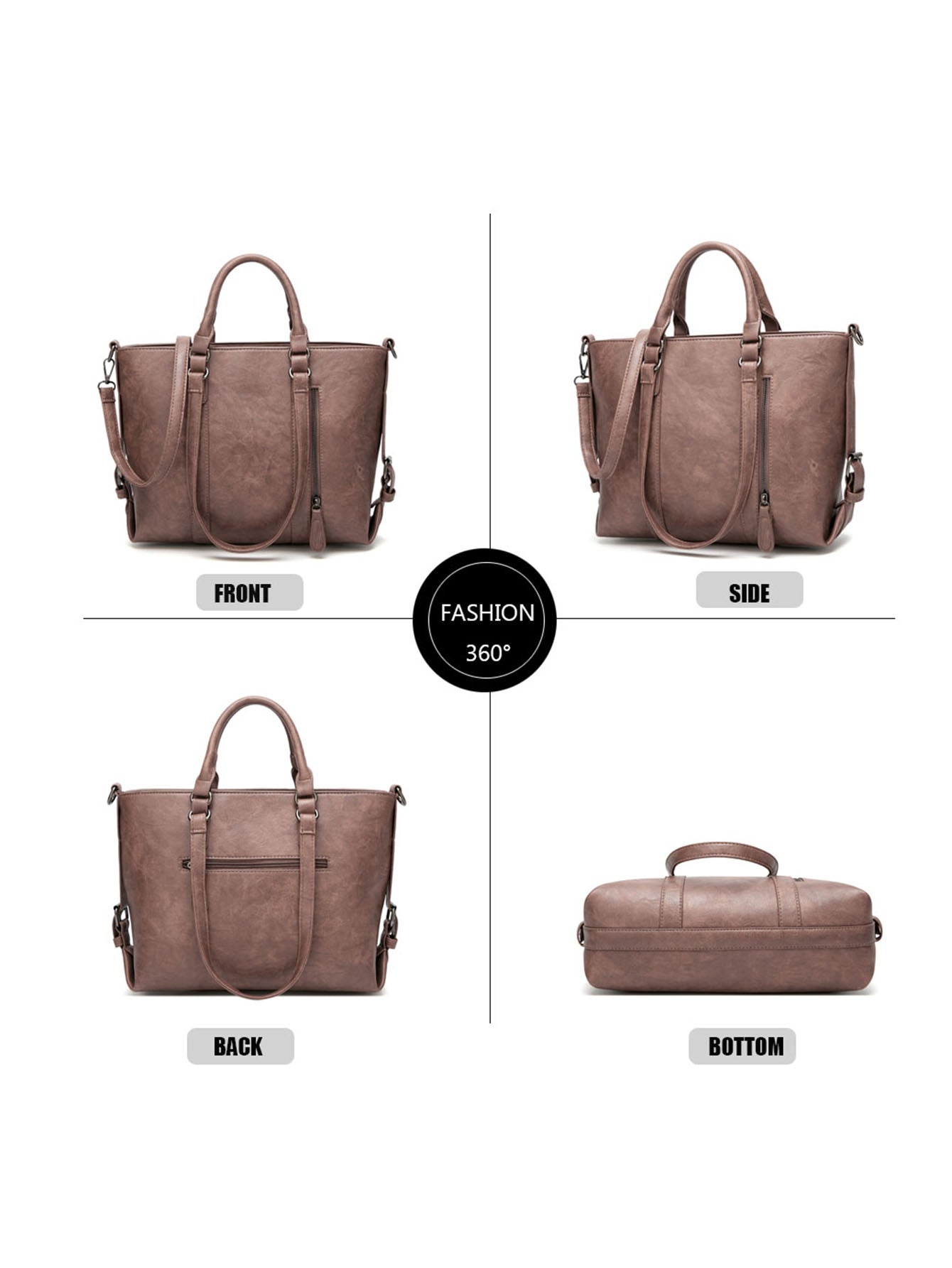 Women Tote Shoulder Bag Vintage Top Handle Bag Satchel Purse and Handbag-Medium Size Sai Feel