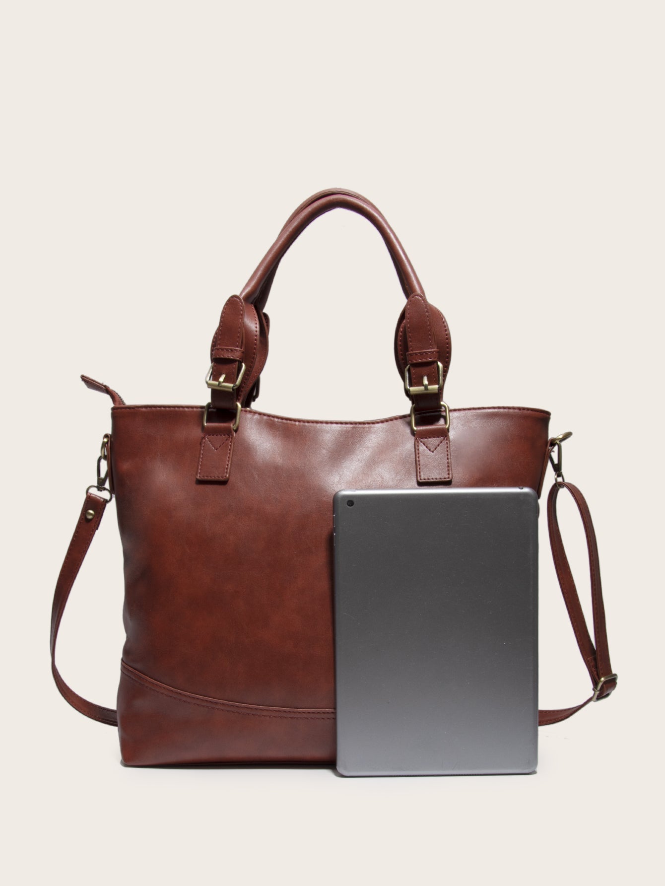 Women Vintage Oil Leather Handbag Large Capacity Crossbody Shoulder Bag Sai Feel