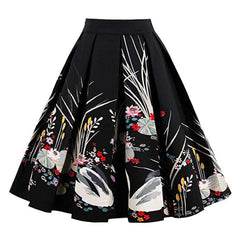Women Vintage Pleated A-line Midi Skirts,Women's Polka print Retro Vintage Style Cocktail Party Swing Dress(S-2XL) Sai Feel