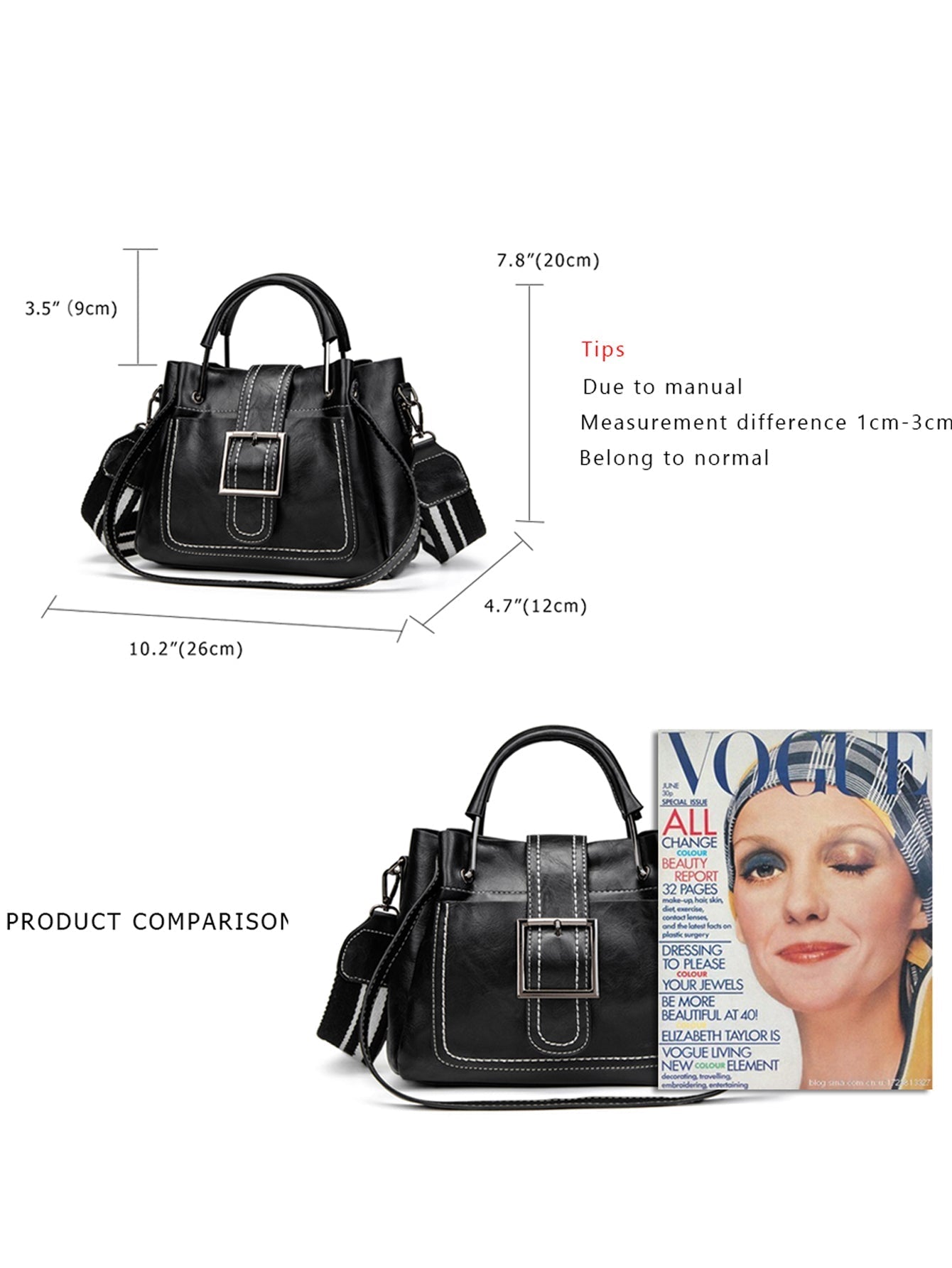 Women Vintage Tote Shoulder Bags  Large Bucket Handbag Faux Leather Top-handle Satchel Purses Sai Feel