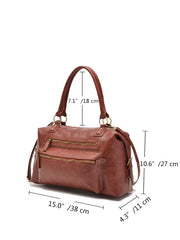 Women Zipper Casual Shoulder Bag Tote Handle Bag Sai Feel