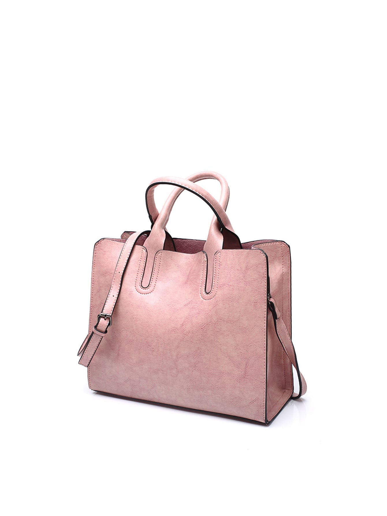 Women oil wax leather tote bag simple large capacity single shoulder messenger handbag Sai Feel