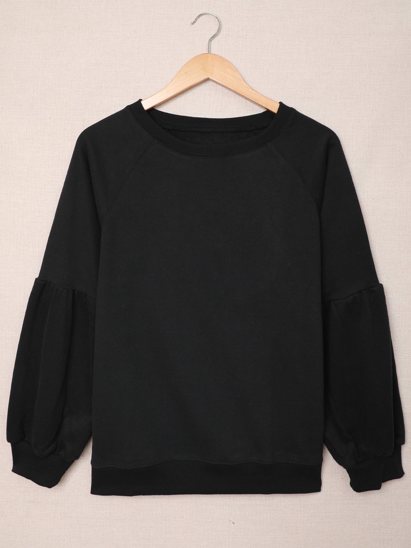Women 's Casual Fashion Solid Color Shirt Crew Neck Long Sleeve Top Sai Feel