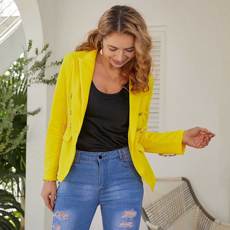 Women's Casual Oversized Long Blazer Cardigan Jackets Coat Autumn Fashion Long Sleeve Open Front Solid Color Office Lady Solid Blazers Plus Size Sai Feel