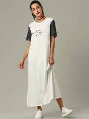 Women's Casual Short Sleeve Maxi T-Shirt Dress Sai Feel