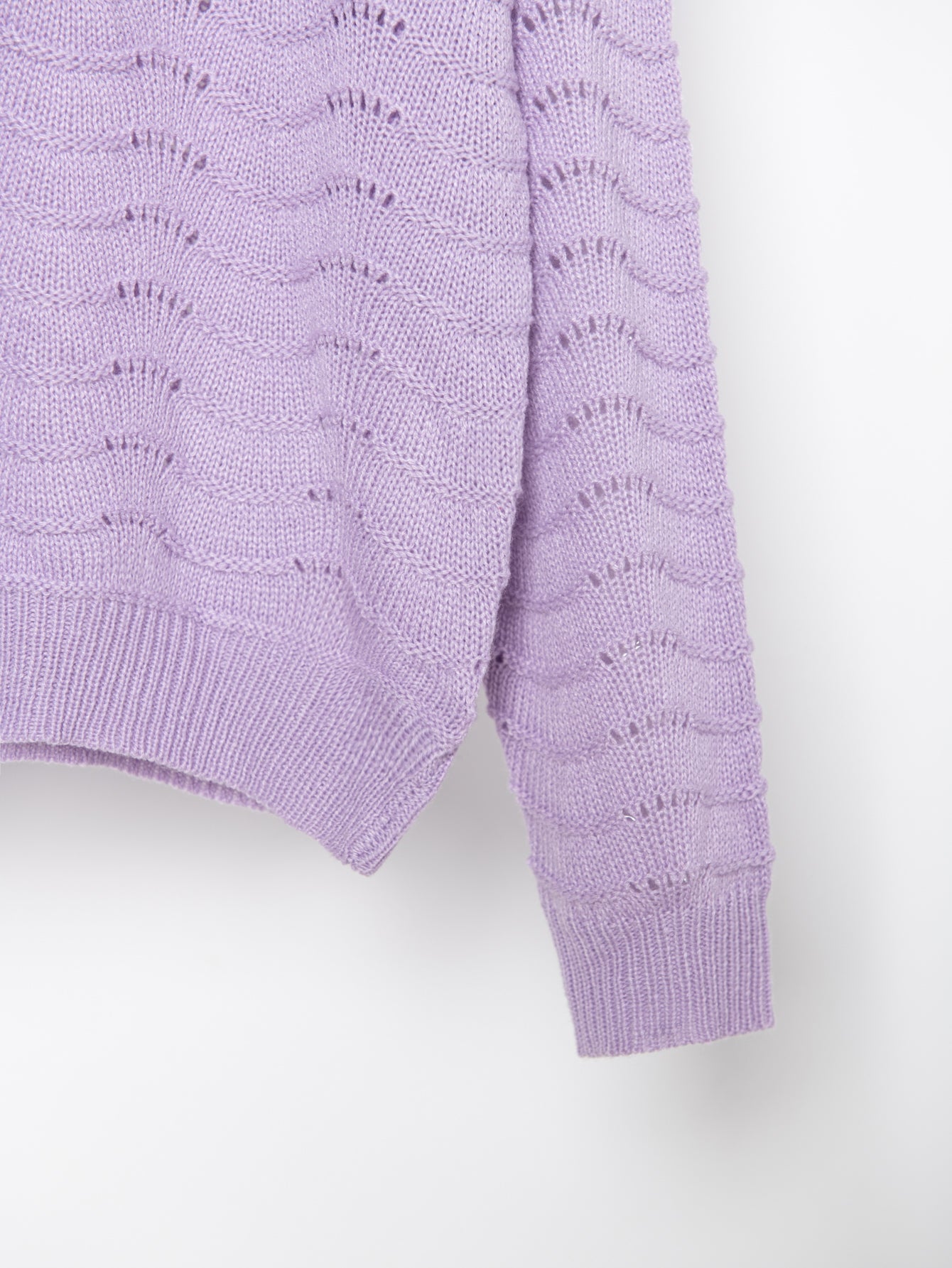 Women's Casual Sweaters Pure Color Hollow Out Long Sleeve Sweater Tops Sai Feel