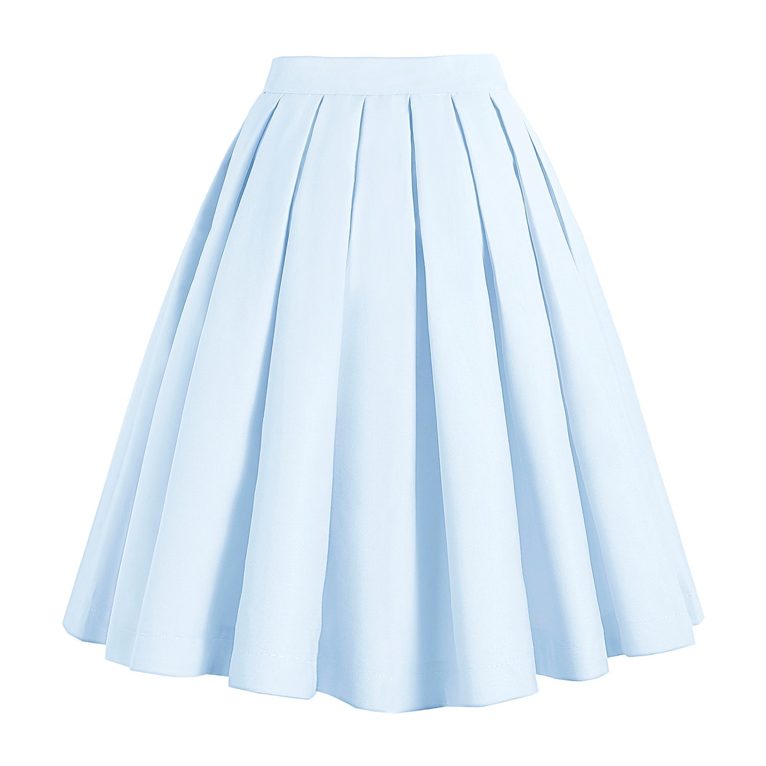 Women's High Waist A-Line pleated Skirt Skater Flared Midi Skirt(S-XL) Sai Feel