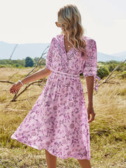Women's Holiday Style Long Floral Dress Sai Feel