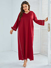 Women's Plus Size Casual Long Sleeve Maxidress XL-4XL Sai Feel