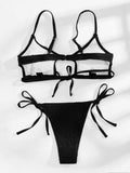 Women's Sexy Triangle Bathing Two Pieces Swimsuit Bikini Set,Padded Bathing Suits Sai Feel