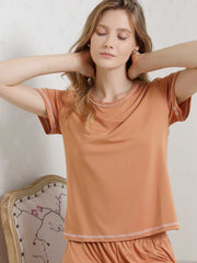 Women's Shorts Pajama Set Short Sleeve Sleepwear Nightwear Pjs S-XL Sai Feel