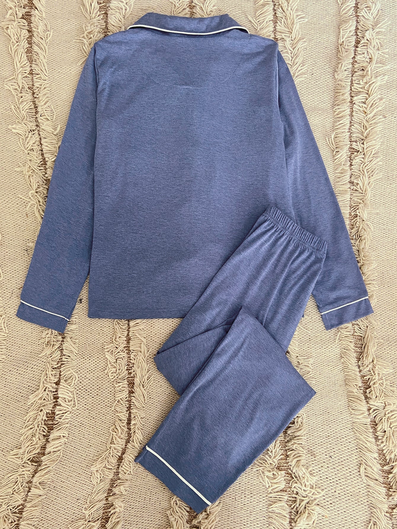 Women's Soft Button Down Pajama Set V-Neck Long Sleeve Sleepwear Sai Feel