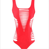 Women's Split One Piece Swimsuit Solid Bathing Suits Swimwear Sai Feel