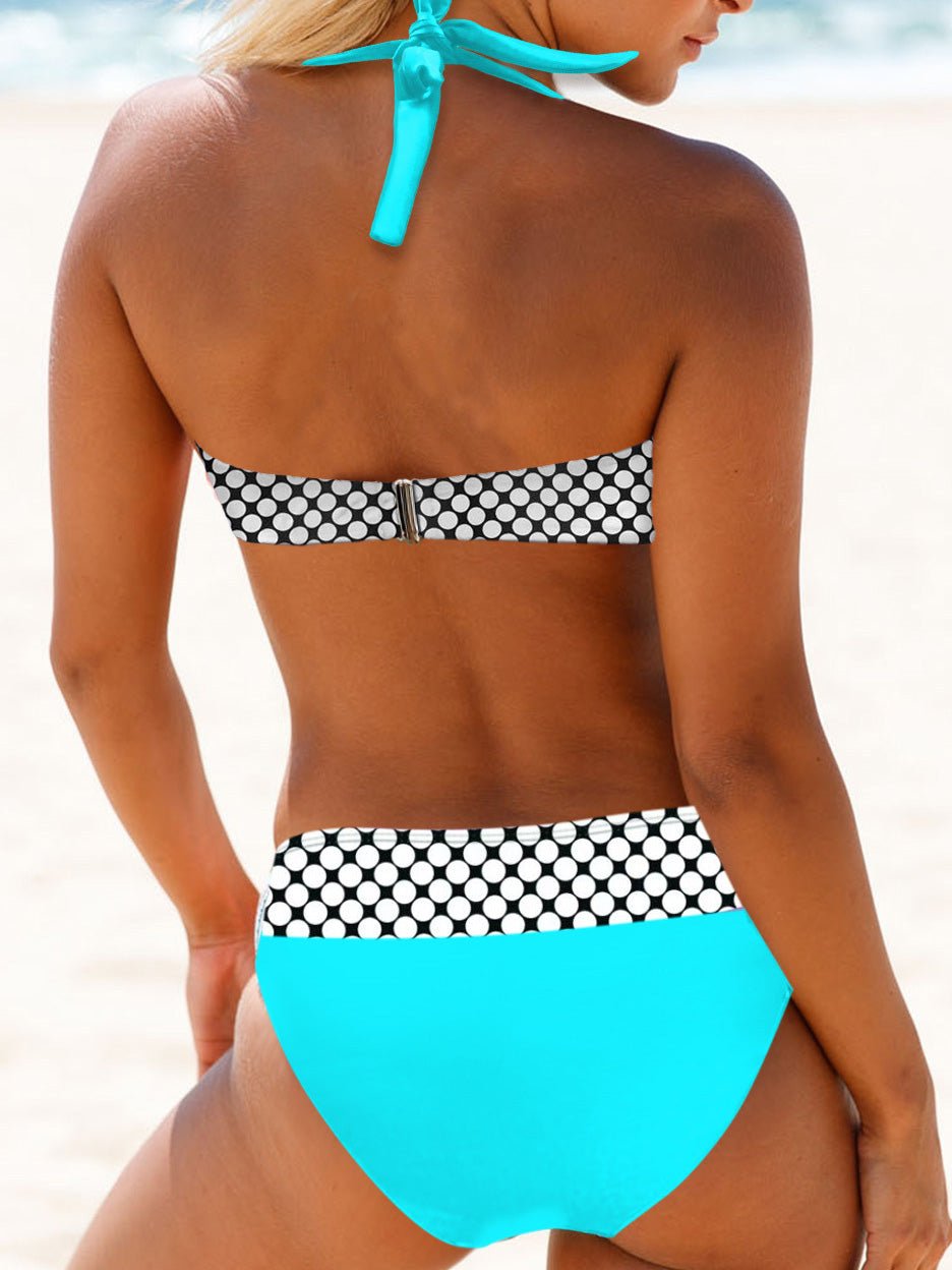 Women's Swimsuits Print Halter Bikini Two-Piece Swimsuit Sai Feel