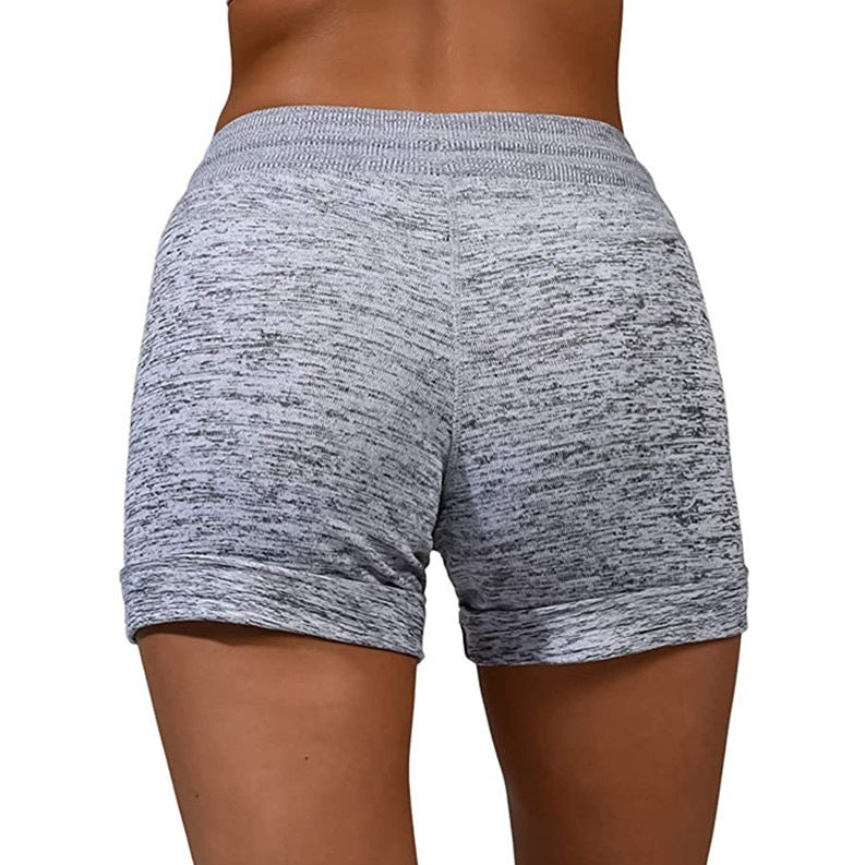 Women's bottom quick dry pants yoga pants casual sports waist strap stretch shorts Sai Feel
