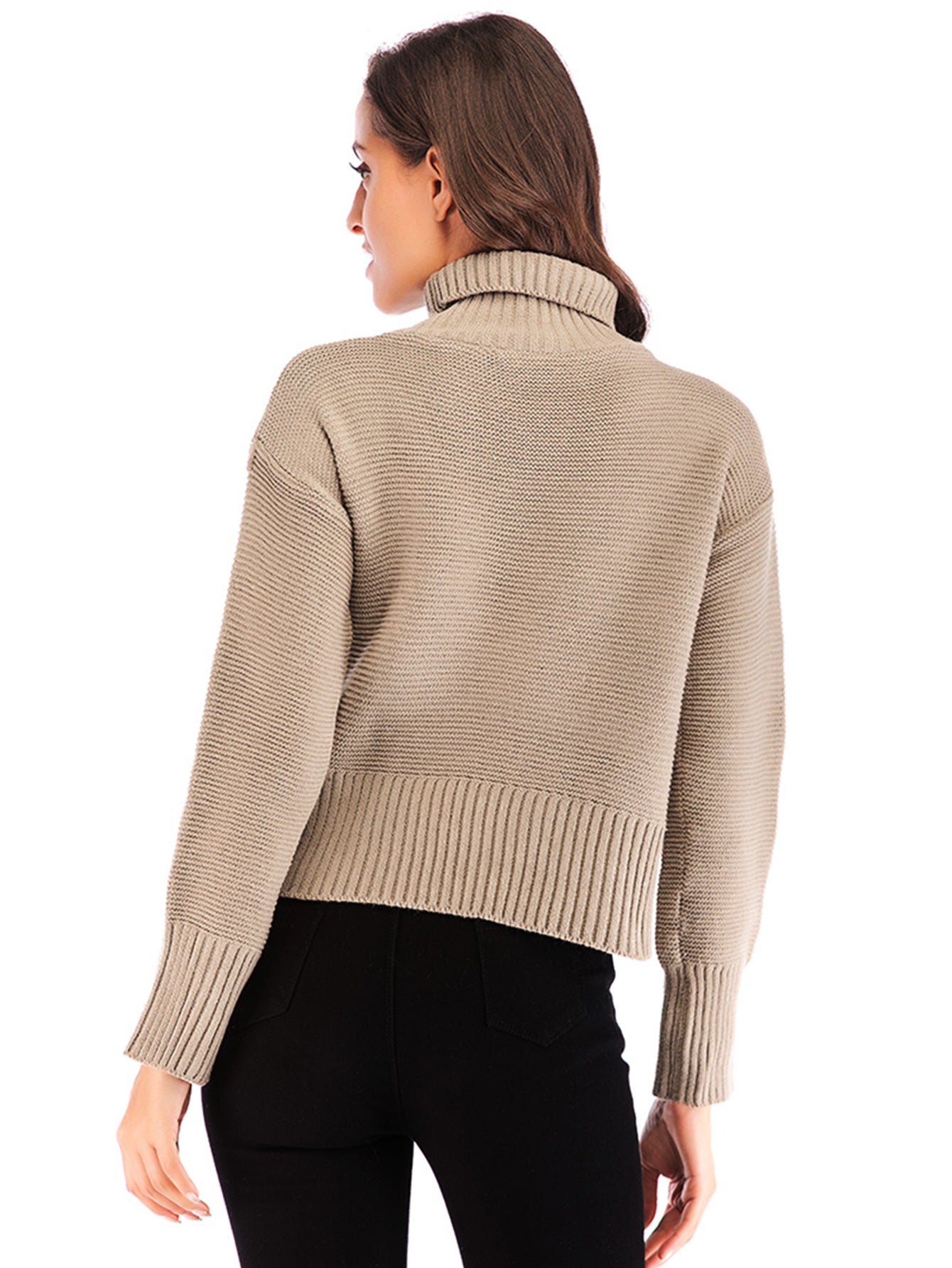 Women's casual long sleeve knit turtleneck sweater Sai Feel