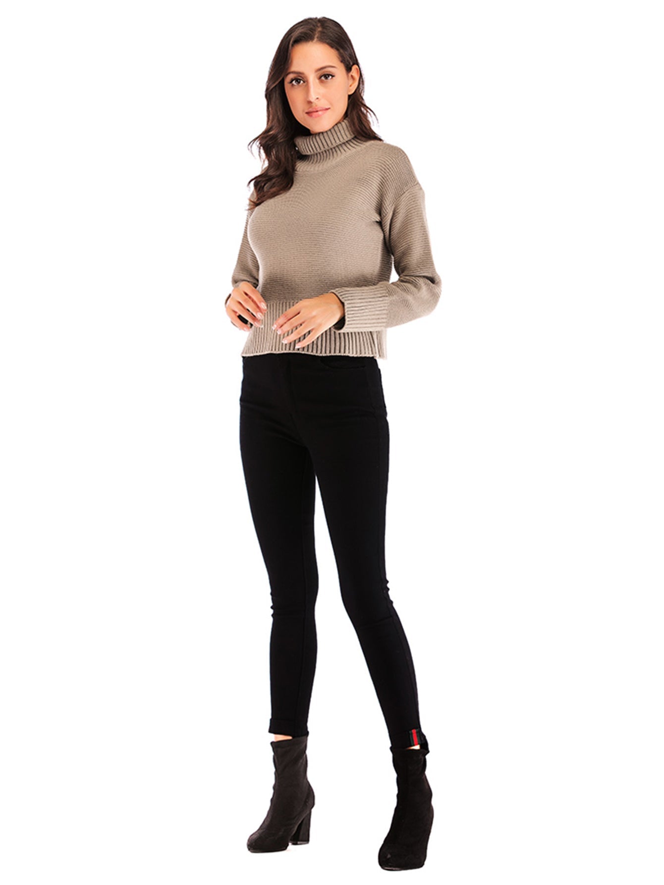 Women's casual long sleeve knit turtleneck sweater Sai Feel