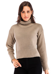 Women's casual long sleeve knit turtleneck sweater Sai Feel