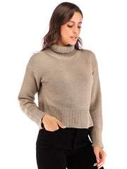 Women's casual long sleeve knit turtleneck sweater Sai Feel