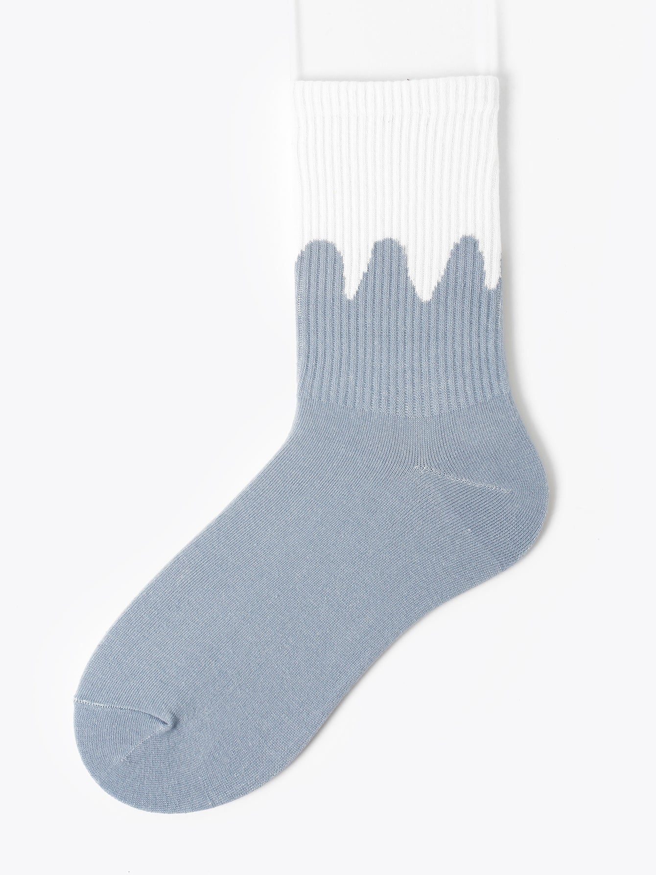 Women's crew and grid design crew socks Sai Feel