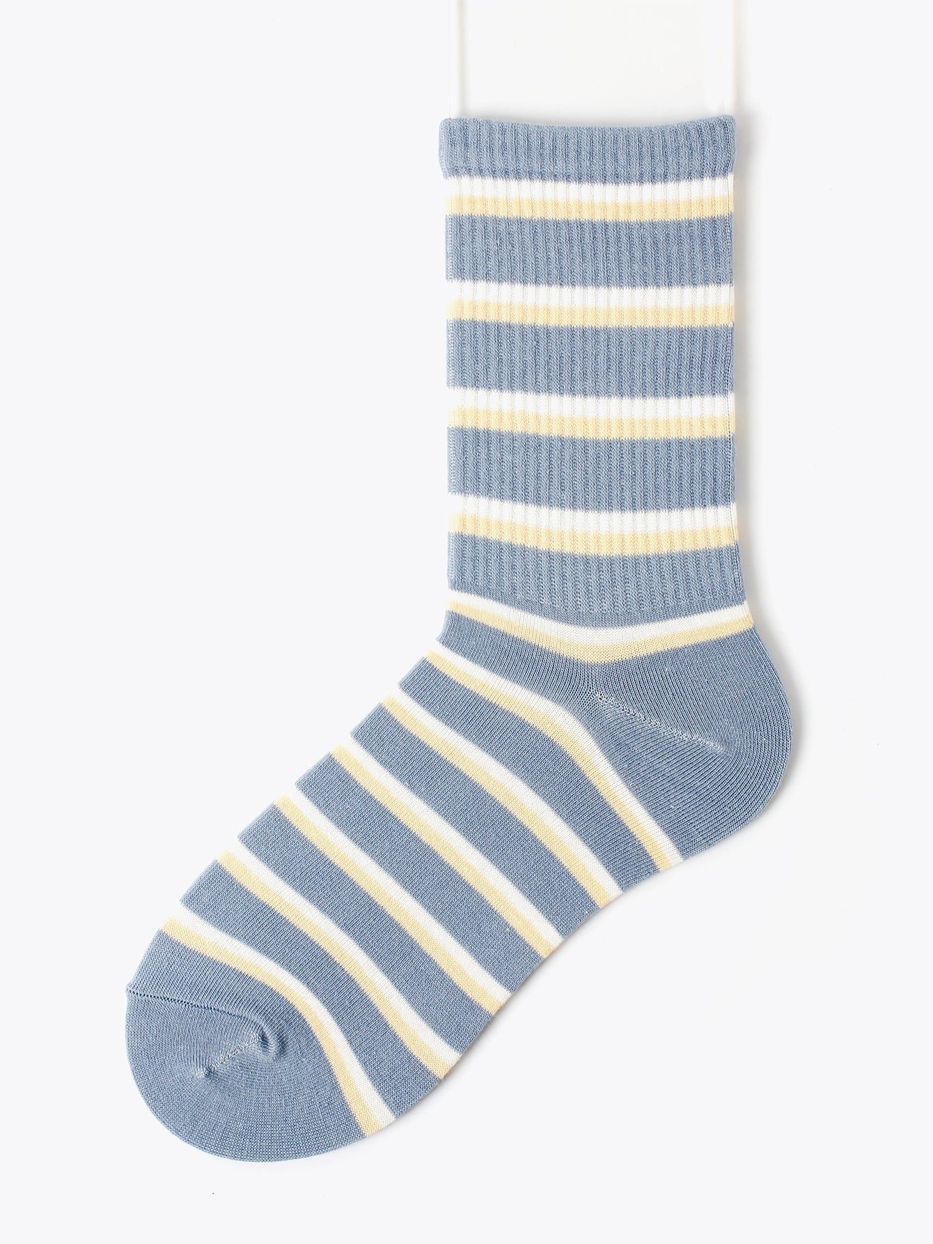 Women's crew and grid design crew socks Sai Feel