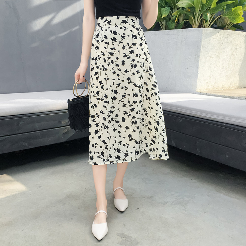 Women's dress floral high waist slim body skirt Sai Feel