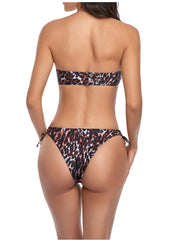 Women two piece Leopard Print swimwear Bikini Set Sai Feel