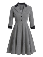 Womens 1950s Retro Rockabilly Princess Cosplay Dress plaid 50's 60's Party Costume Gown(S-2XL) Sai Feel