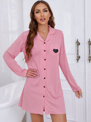 Womens Long Sleeve  Casual Cute Loungewear,Spring Autumn Summer Soft Comfortable Nightshirt nightgown sleepwear Sai Feel