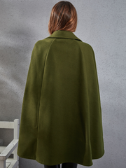 Woolen lapel cloak shawl coat Sai Feel