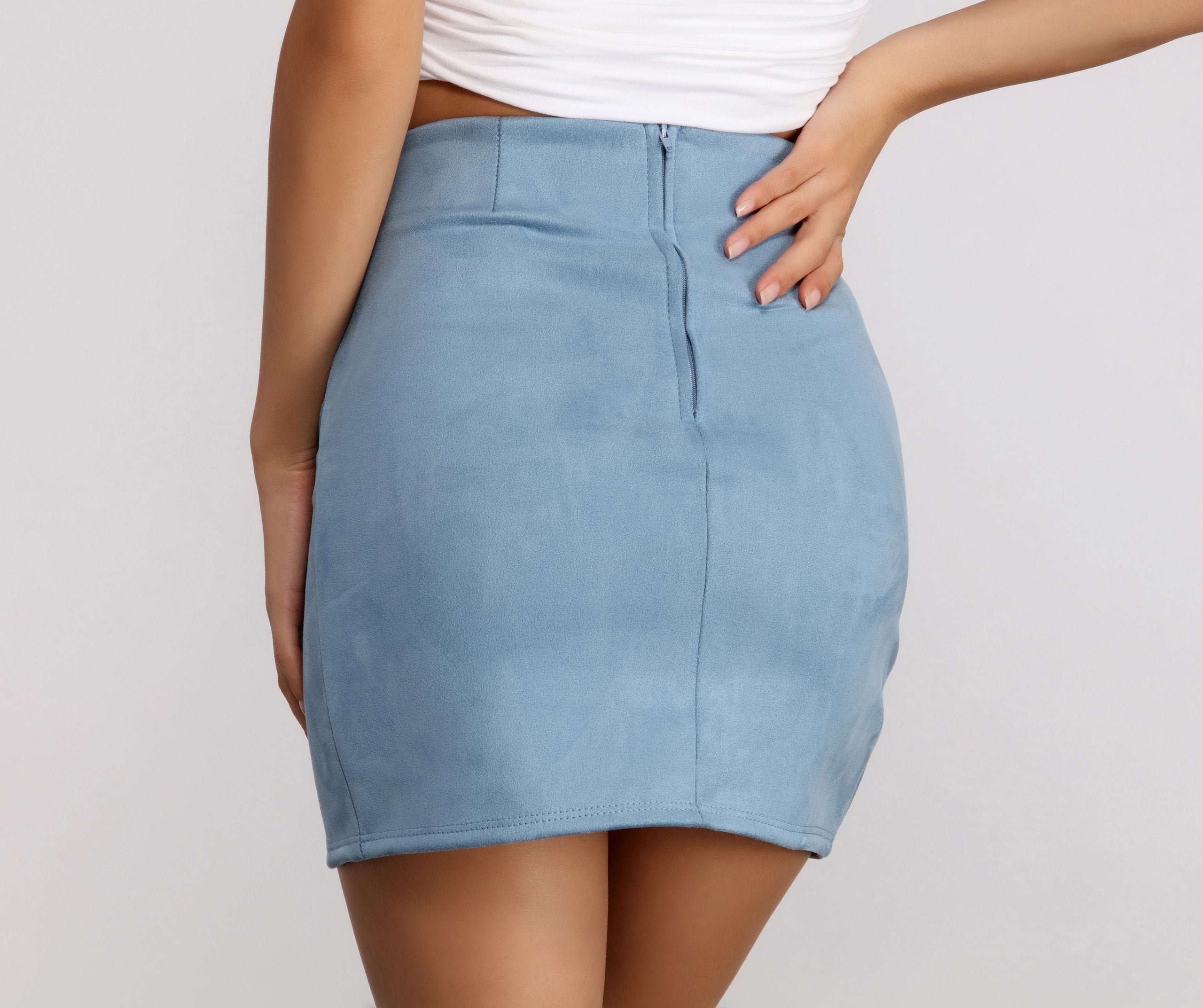 Wrapped In Suede Mini Skirt Sai Feel