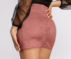 Wrapped In Suede Mini Skirt Sai Feel