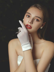 Wrist Length Bridal wedding Gloves accessories without metal butterfly Sai Feel