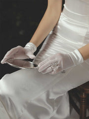 Wrist Length Bridal wedding Gloves accessories without metal butterfly Sai Feel