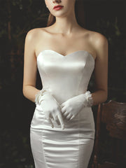 Wrist Length ruffle Bridal wedding Gloves accessories Sai Feel