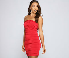 Xena Formal Pleated Bodycon Sai Feel