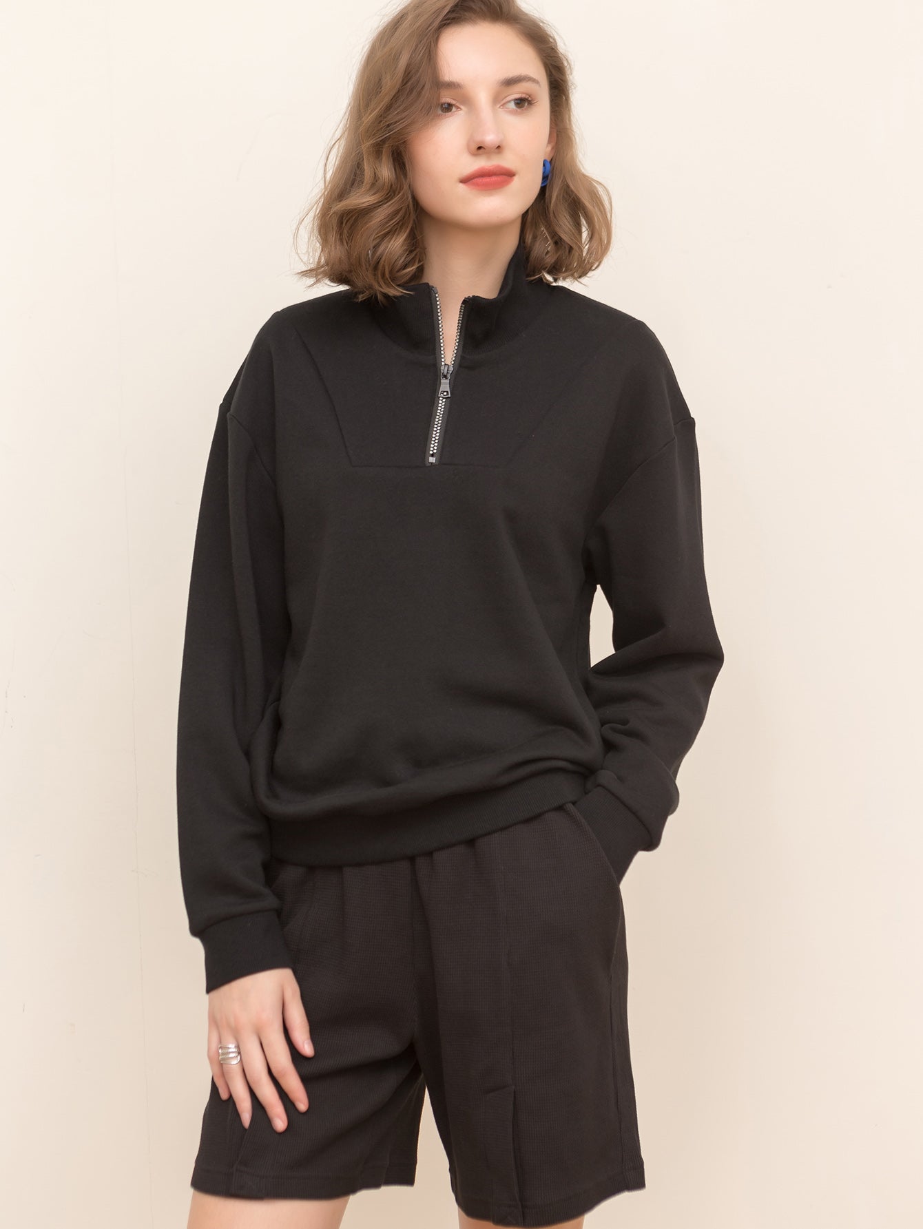 Zip neck sweatshirt Sai Feel