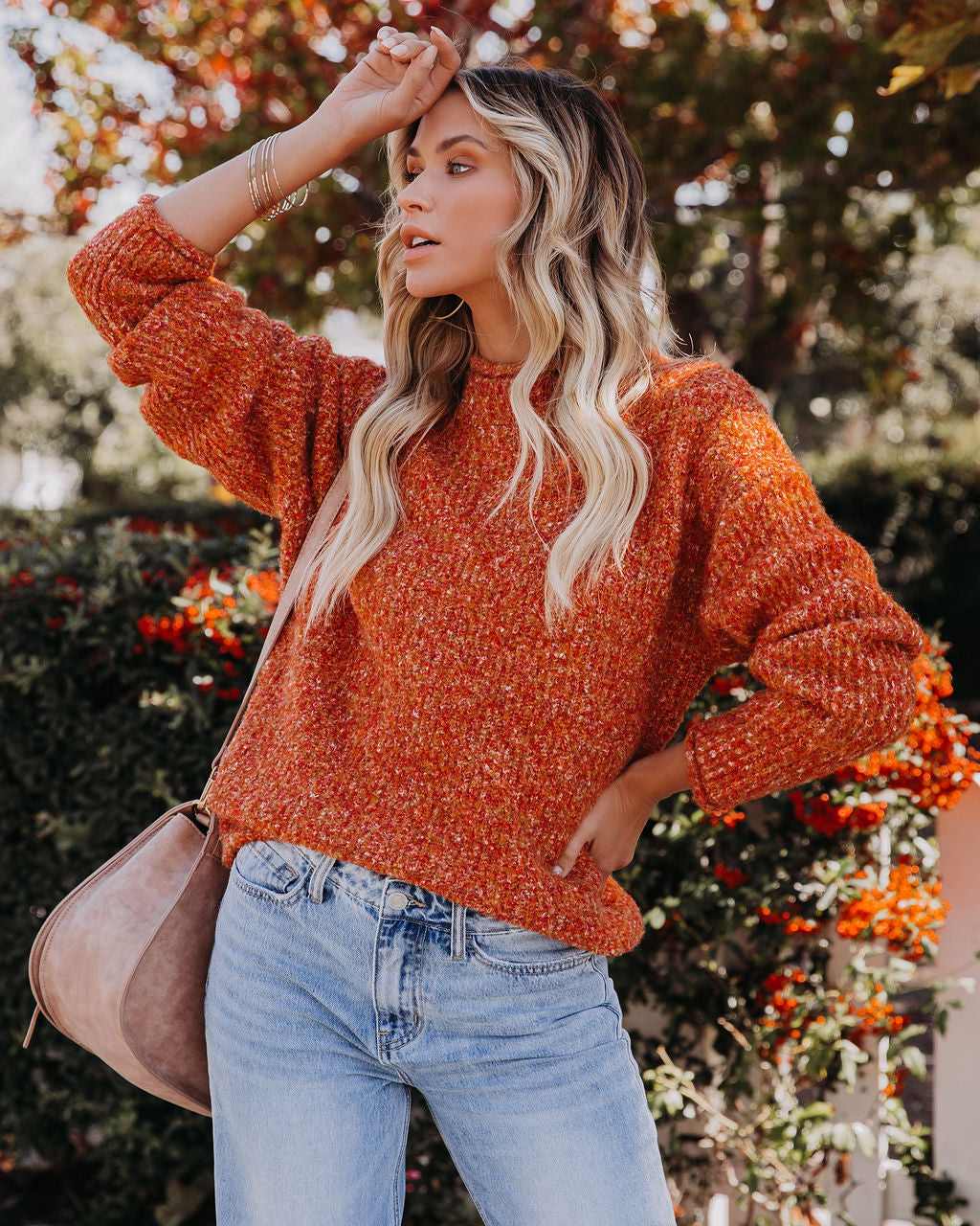 Add Spice Knit Sweater - Burnt Orange - FINAL SALE