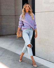 Add Spice Knit Sweater - Light Purple - FINAL SALE