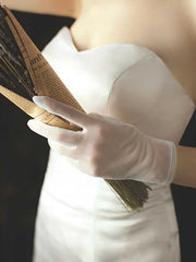 classic Wrist Length Bridal wedding Gloves Sai Feel